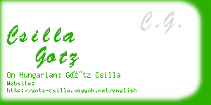 csilla gotz business card